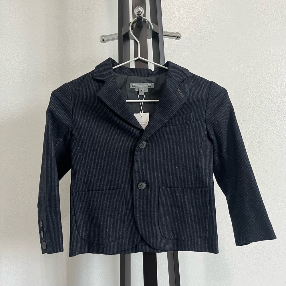 Bonpoint Striped Bright New Boys Size 4 Wool Blazer